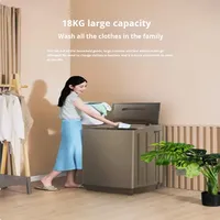 Lave-linge électrique automatique 7,1-8,0 kg, domestique, à haut rendement énergétique (classe 3), autoportant, avec boîtier en plastique, séchage rapide, idéal pour la location