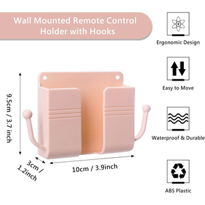 Random Color Modern Design Wall-Mounted Cell <b>Phone</b> Holder Punch-Free Adhesive ABS Material Multifunction Mobile Storage Rack <b>for</b> - Product Image 2