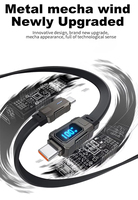 Câble de charge super rapide Type-C 100W le plus vendu avec écran TFT pour appareils mobiles