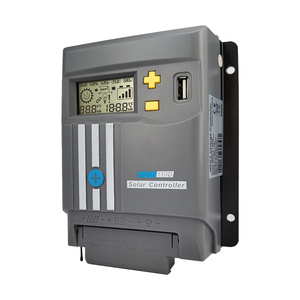 Controlador de carga <span class=keywords><strong>Solar</strong></span> MPPT 10A Real, pantalla LCD de 12/24V, regulador de batería de litio, USB Dual con WIFI, Bluetooth opcional - Product Image 1