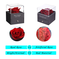 Valentines Moeder Dag Cadeau Geconserveerde Rozen In Acryl Doos Bewaarde Rozen Doos Met Ik Hou Van Je Ketting Cadeau