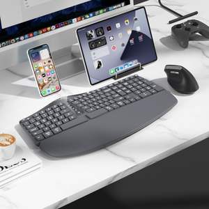 Mouse nirkabel Keyboard mekanis yang berfokus pada Nyaman Untuk tipe jam panjang mengurangi ketegangan pergelangan tangan meningkatkan efisiensi kerja anti-jatuh - Product Image 3