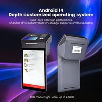 Terminal POS Portátil Android 14.0 3+16GB con Pago Móvil, NFC, Pantalla Táctil LCD Dual, Lector de Huellas Dactilares