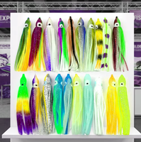 Leurre de pêche OEM en PVC souple pour la pêche à la traîne et au jigging, type Hoochie Octopus Skirt, avec nuancier de couleurs, 10g