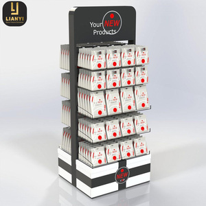 Soportes de exhibición a medida para el cuidado de la piel Tienda minorista Unidad de exhibición de pie de piso de doble cara - Product Image 3