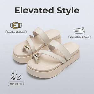 Chaussures pour femmes en cuir véritable et crin de cheval, dessus en cuir de vachette souple, antidérapantes, ouvertes, printemps/automne, été/hiver, mode urbaine - Product Image 5