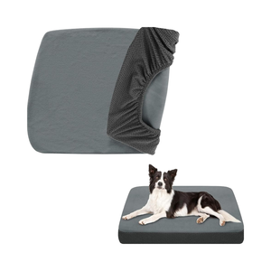 Funda Lavable e Impermeable para Cama de Perro SOFTOWN, Repuesto para Perros y Gatos, Solo Funda (Gris 36x27x6 Pulgadas, Uso Interior en Todas las Estaciones) - Product Image 1