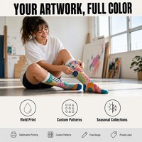 Chaussettes de compression personnalisées pour hommes et femmes, randonnée, trekking en plein air, soutien du mollet, talon renforcé, OEM