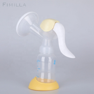 Bomba Manual portátil para <span class=keywords><strong>lactancia</strong></span> materna, bomba manos libres con botella de leche, de silicona, sin BPA, con patrón de Impresión Manual - Product Image 4