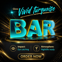 Enseigne néon LED personnalisée à effet miroir infini, boîte lumineuse 3D effet tunnel, décoration murale pour bar, boîte de nuit, salle de jeux, restaurant, hôtel