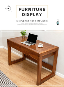 जूनियर हाई स्कूल के छात्रों के लिए आधुनिक ठोस लकड़ी डेस्क बुकशेल्फ़ उठाने वाले बच्चों के अध्ययन टेबल बिस्तर पर - Product Image 5