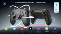 Manette de jeu Honcam PS5 avec gâchettes adaptatives, retour haptique, anti-drift, joystick TMR, manette de jeu sans fil pour PS5 Slim Pro