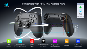 Manette de jeu sans fil Honcam avec fonctions complètes, joystick TMR, déclencheurs adaptatifs, retour haptique, microphone pour PS5 Slim - Product Image 6