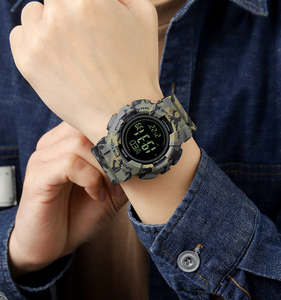 Montres de sport <span class=keywords><strong>Skmei</strong></span> 2077 pour hommes, montres numériques rétro étanches pour le poignet, montres de sport avec boussole, Relojes Deportivos Para Hombre, les plus populaires - Product Image 6