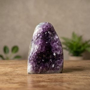 NOBLESTONE GEMS - Cristal de Amatista Natural en Racimo, Piedra Púrpura Irregular Pulida para Decoración del Hogar, Regalo - Product Image 3