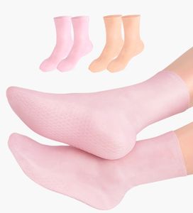 <span class=keywords><strong>Calcetines</strong></span> de gel de silicona para pies secos de tamaño largo <span class=keywords><strong>Calcetines</strong></span> hidratantes de silicona antideslizantes de alta elasticidad - Product Image 1