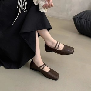 Zapatos estilo Mary Jane para vestido de noche francés, otoño 2025, zapatos casuales y a la moda, de corte bajo, suela suave, zapatos planos elegantes - Product Image 3