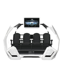 Simulateur de Chaise de Réalité Virtuelle 4 Places pour Intérieur, Grand Équipement de Jeu Extérieur en PVC pour Aéroport, Parc à Thème, Stand de Fête Foraine