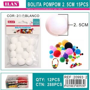 Palline di Paillettes Ilan 2,5 Cm Bianche per Decorazioni Artigianali e Progetti Fai-da-Te - Product Image 3