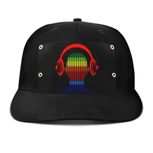 Fashion Custom Wireless Sound Activated EL Flashing Light Baseball Cap Party Led Hat for Club