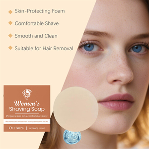 Savon à raser pour femmes OCEAURA 60g, nettoyant, hydratant, nourrissant, apaisant, lissant - Product Image 1