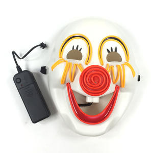 Máscara de payaso LED divertida con cara de risa brillante para adultos y niños, mascarada intermitente, decoración de eventos para Halloween, bufón, Cosplay - Product Image 5