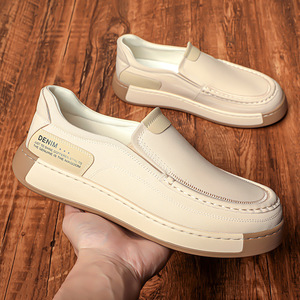 Chaussures en toile pour hommes, à enfiler, bout rond, doublure en maille respirante, semelle extérieure en caoutchouc, pour l'été, décontractées - Product Image 1