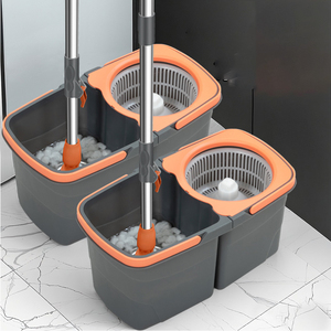 Balai à franges magique avec seau séparé pour eau propre et sale Tête rotative à 360 ° Balai à franges autonettoyant Ensemble de seaux pour le nettoyage à domicile - Product Image 3