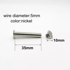 YIWANG Wholesale 35mm Iron Chicago <b>Screw</b> <b>Binding</b> Nail for Notebook - Product Image 3