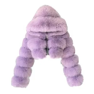 Vestes en fourrure de renard véritable pour femmes, vêtements d'hiver chauds, rose 2021, manteaux en fourrure véritable pour femmes - Product Image 1
