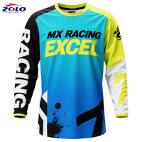 Camisa de Motocross estilo azul océano de verano para personalizar ropa Bmx Popular entre los jóvenes ropa deportiva cómoda MX Jersey