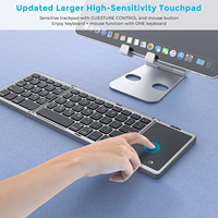 Touchpad baterai dapat diisi ulang, iOS Android Windows Mac OS Mini portabel dapat dilipat tanpa kabel untuk ponsel PC