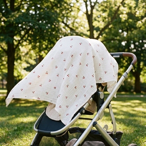 Manta Envolvente para Bebé Jura&<span class=keywords><strong>Vichy</strong></span> BL26-2, 100% Algodón, 210GSM, Doble Capa, Suave, para Niños y Niñas, Recién Nacidos y Bebés - Product Image 2