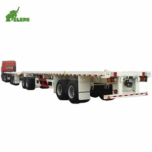 20 feet 40 feet 53 Foot Steel Container Flat bed body Top Sale Flatbed Container tractor Trailer
