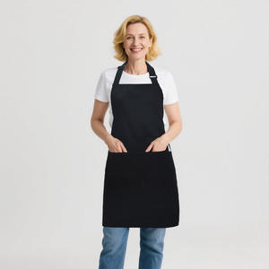 Wholesale Waterproof Restaurant Kitchen Cooking Apron with logo Custom Cotton Polyester Man Woman Black Blank <strong>Bib</strong> - Product Image 3