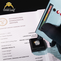 Goldleaf Yüksek Kaliteli IGI Sertifikalı Laboratuvarda Yetiştirilmiş Elmas Yastık Kesim DEF VVS VS Berraklığında Takı Yapımı İçin