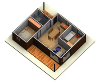 Maison en bois à 3 étages personnalisable, maison préfabriquée moderne en panneaux sandwich, maison conteneur résistante aux tremblements de terre, entièrement modulaire, hôtel