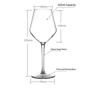 Design moderne, plastique écologique de qualité alimentaire pour le champagne et le <span class=keywords><strong>verre</strong></span> à <span class=keywords><strong>vin</strong></span> rouge pour les fêtes et les cocktails - Product Image 5