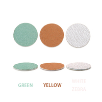 Disques de ponçage ronds lavables pour soins des pieds, papier de ponçage japonais Zebra blanc/jaune/vert, 15/20/25 mm, pour limes à ongles électriques