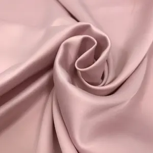 Tissu en satin rose pur, tissus en satin de soie/tissu de robe en satin rose