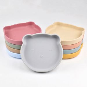 Non Toxic Food Grade Silicone Baby Plate Set <b>Cute</b> <b>Bear</b> Design for Toddler Feeding Kids Dining Essential - Product Image 3