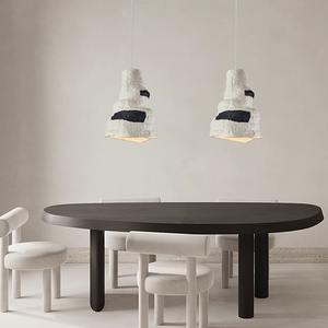 โคมไฟระย้าสไตล์วาบิซาบิแบบญี่ปุ่น สีครีม โคมไฟห้อยดีไซน์นอร์ดิก สำหรับห้องนอน เคาน์เตอร์บาร์ สไตล์ฝรั่งเศสสุดสร้างสรรค์ - Product Image 3