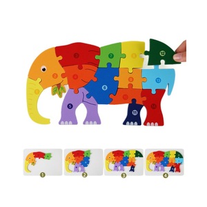 Rompecabezas Tridimensional de Madera con Forma de Elefante de 20 Piezas, Juguete Educativo para la Primera Infancia, Bloques de Madera para Bebés, <span class=keywords><strong>Manualidades</strong></span> de Madera - Product Image 5