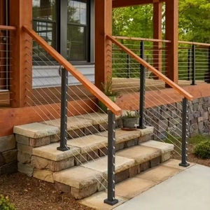 Système de rampe d'<span class=keywords><strong>escalier</strong></span> moderne pour balcon et villa en <span class=keywords><strong>acier</strong></span> inoxydable avec câble - Product Image 2