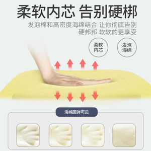 Neck <b>Support</b> Massage Pillow With <b>Heating</b> Vibration Tapping For Neck <b>Back</b> Relief Cotton Linen Color Plug In Electric Massager - Product Image 5