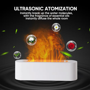 High Quality 3-Speed Timer Shutdown Desktop Humidifier Colorful Flame Oil Diffuser <b>USB</b> <b>Power</b> Home Simulation Portable for Hotels - Product Image 5