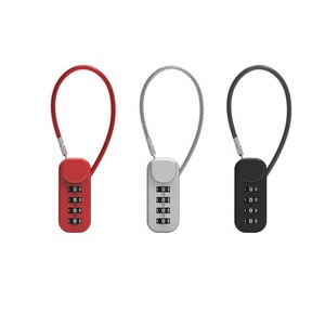 מנעול כבלים חדש בן 4 ספרות עם קוד אבטחה נגד גניבה לתיק מזוודות ומצלמה, מנעול קומבינציה לבטיחות - Product Image 3