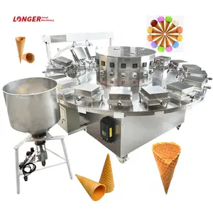 Commercial Snow Ice Cream Cone Making Machine Stroopwafel Waffle Maker Equipment