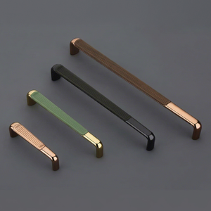 Modern Luxury Angular Cabinet Handles Geometric Alloy <b>Drawer</b> <b>Pulls</b> Dual Tone Wardrobe Cupboard Door Furniture Hardware Cabinet - Product Image 1