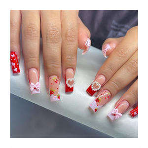 Offre Spéciale fait à la main acrylique cercueil <span class=keywords><strong>faux</strong></span> ongles <span class=keywords><strong>Saint</strong></span> <span class=keywords><strong>Valentin</strong></span> répétable conception de luxe <span class=keywords><strong>faux</strong></span> ongles Logo personnalisé presse sur les ongles - Product Image 1